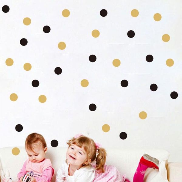 

1set diy polka dots circles removable vinyl stickers baby kids children bedroom wallpaper home decor wall art decal