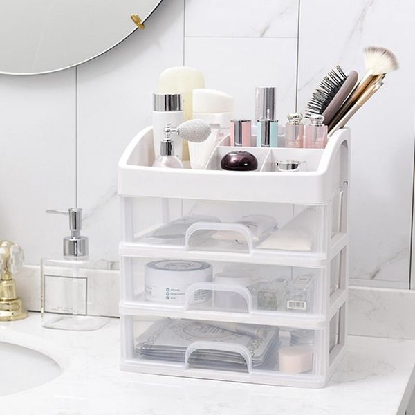 

transparent cosmetic makeup jewelry stationery drawers storage rack box organizer for school office1
