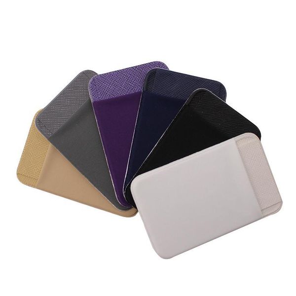 

double pocket elastic stretch lycra /sile cell phone id credit card holder sticker universal wallet case card ho bbynyo