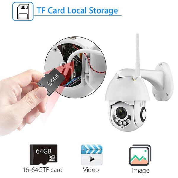 

wireless ip ptz camera outdoor 1080p 2mp hd security wifi camera onvif h.264 p2p ir 60m two way audio waterproof camhi