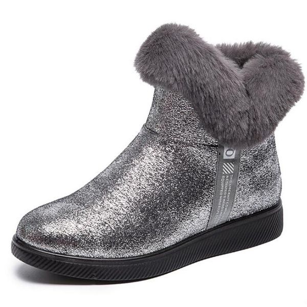 

female autumn winter shoes women's snow boots winter ankle bootie waterproof footwear warm shoes plush cotton women sh548, Black