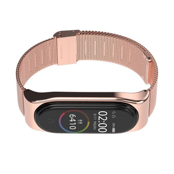 

bracelet for xiaomi mi band 3/4 bracelet miband 4 strap metal smart watch bracelet stainless steel wrist strap for m qylxqv, Black;brown