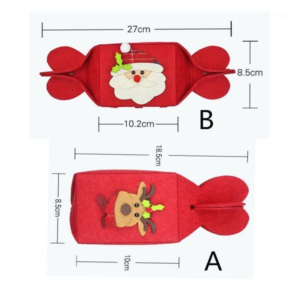 

christmas decorations 5pcs/lot diy folding apple candy bag gift bags santa sacks chrismas decoration xams accessories1