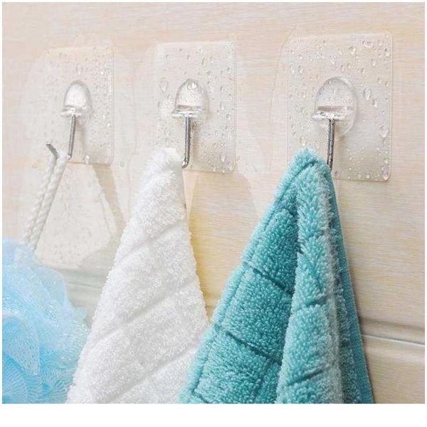 

double sided adhesive wall hooks transparent hooks on the wall self adhesive hook for kitchen bathroom suction cup suc bbyrwg
