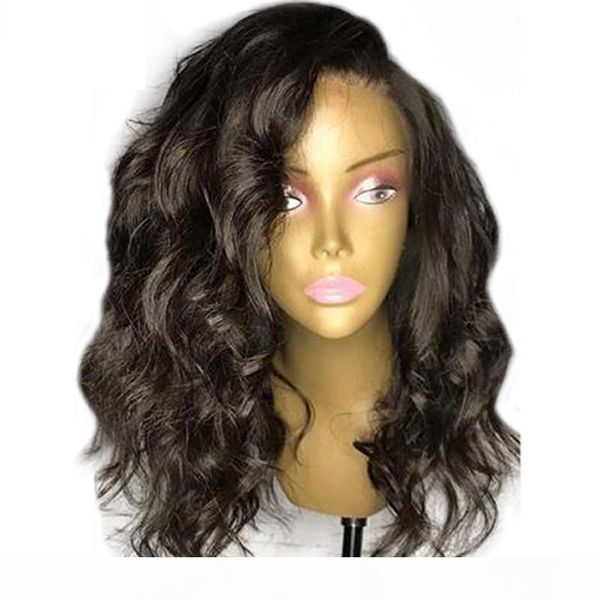 

short wavy human hair wig for black women virgin peruvian hair glueless preplucked lace front bob short wigs with baby hair bleached knots, Black;brown