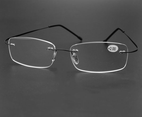 

glasses ultralight tr90 memory titanium rimless reading men&women presbyopic eyeglasses +1.0 +1.5 +2.0 to+3.5 +4.0