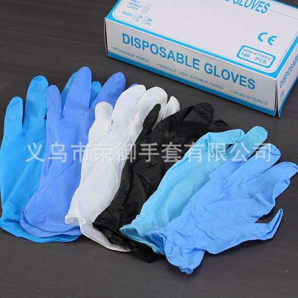 

non-pink blue/black/purple/white acrylic gloves disposable