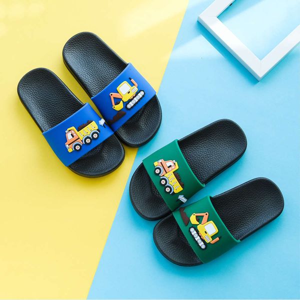 

boys' children's non summer slip cute soft bottom 2-3-14 year old baby a family of three girls bath cool slippers, Black;red