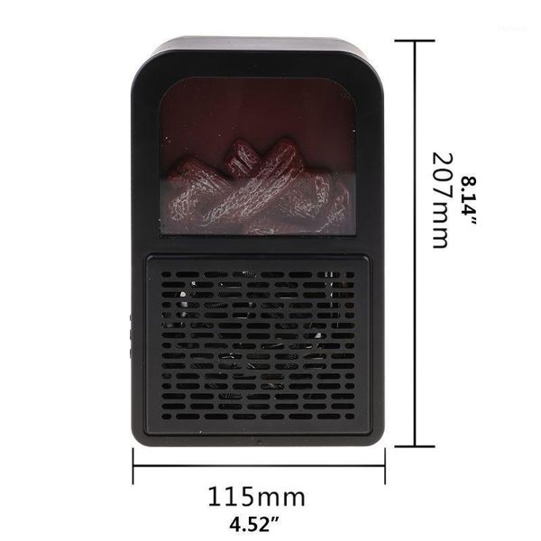 

smart electric heaters mini wall-outlet flame heater eu plug-in air warmer ptc ceramic heating1