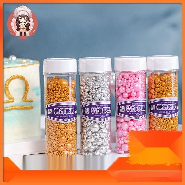 

decoration gold silver mixed color sugar silver beads white cake pearl pearl sugar needle edible baking cake beads ryk6r