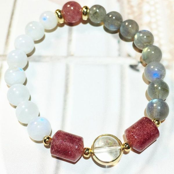 

moonstone factory price natural stone chakra beaded handmade bracelets diy accessories jewelry healing energy gemstone spacer