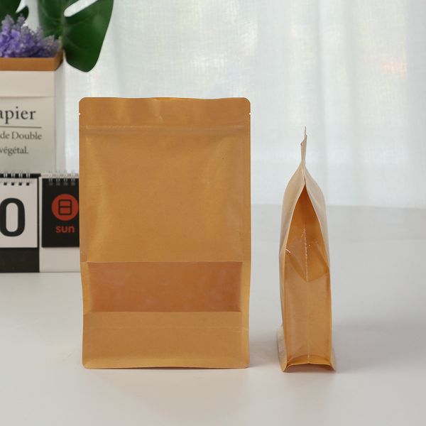 

coffee beans bread biscuit packaging spot octagonal packing bag tea snacks kraft paper custom food grade material package bags 156 k2