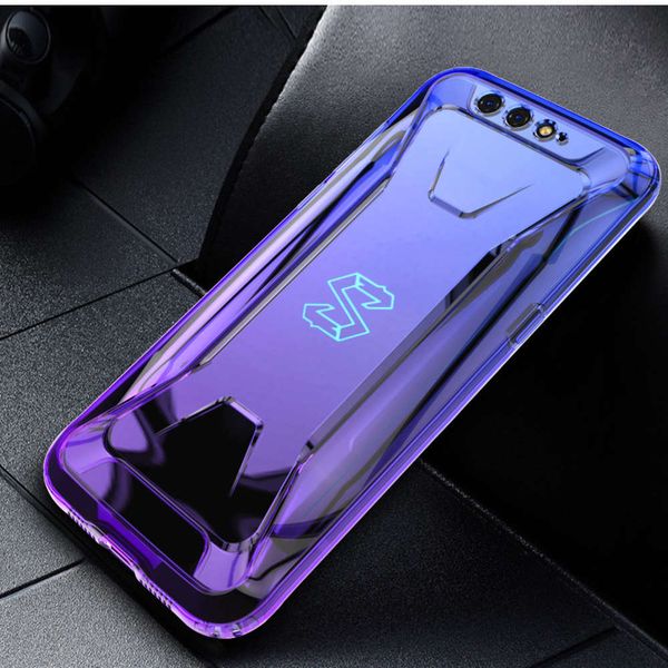 

1dwblack shark shell transparent silica gel anti falling tencent e-game mobile phone generation 1 non yellowing soft