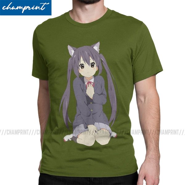 

azusa k on azunyan yui japan music anime leisure tees short sleeve crewneck gift idea clothing sport hooded sweatshirt hoodie men t shirt