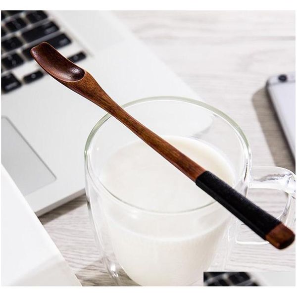 

natural wood coffee spoon honey stick bar spoon long handle wooden tea spoon, iced tea / juice stirring spoo jllhhi bdefight