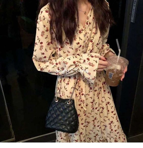 

palace minority french yamamoto style victorian super fairy dress long skirt over the knee in spring and summer, Black;gray