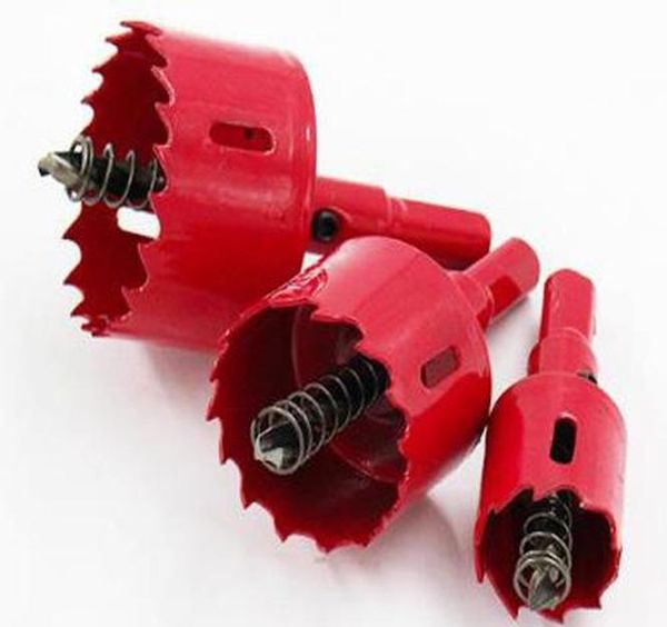 

red hole saw drill bit cutter metal twist drill bits m42 hss steel drilling kit opener carpentry tools hol wmtoei loveshop01