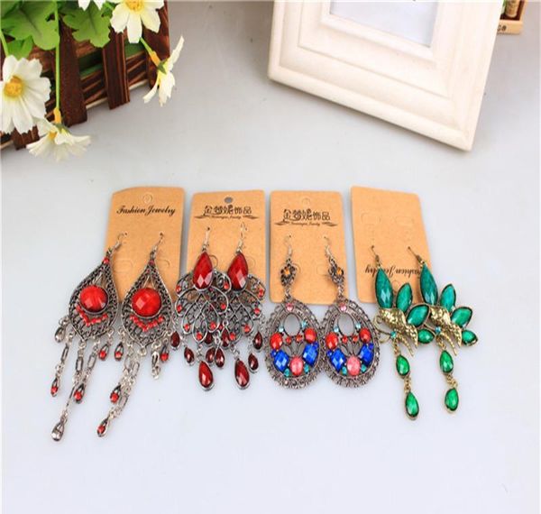 

mixed order lot 12pairs jewelry colorful earrings bohemian women for fashion vintage jllkr yy_dhhome, Silver