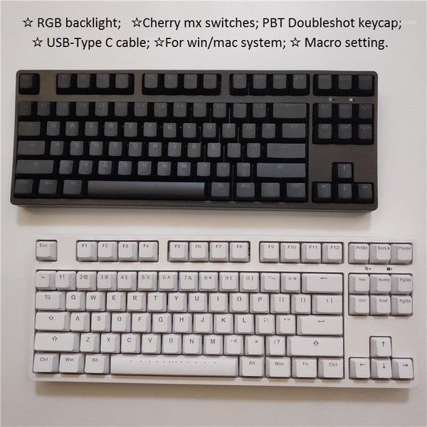 

keyboards ganss 87 rgb mechanical keyboard tkl game cherry mx switches pbt keycap1