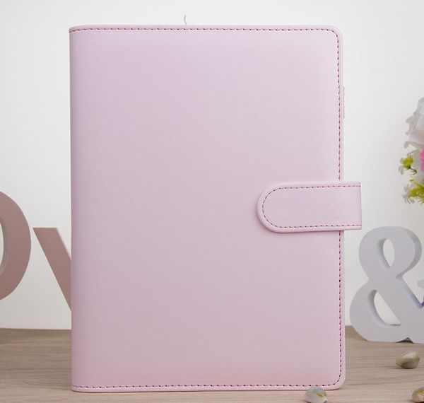 

a6 empty notebook binder loose leaf notebooks pu leather notebooks binder for a6 filler pape bbynza yh_pack, Purple;pink