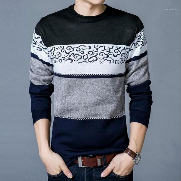 

men 's sweaters long -sleeved sweater korean slim youth men 's sweater crew neck spring and autumn pullover1, White;black