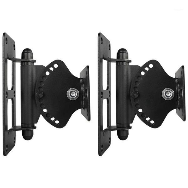 

new-2pcs universal surround speaker wall mount ceiling bracket loudspeaker wall mounted holder tilt rotate1