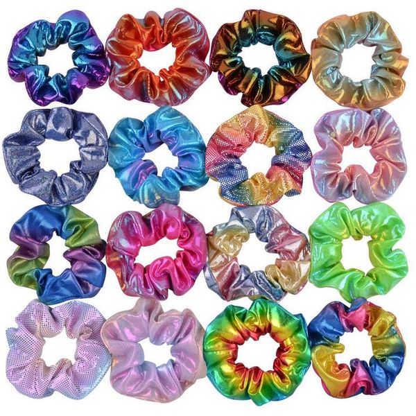 

цветов держатель для волос heatan hair scrunchy эластичные лазерные волосы жеребники жеребьевые питания для женщин девушки, Pink