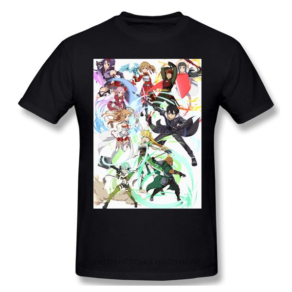 

sport sword art online sao death game men t-shirts cotton tees mashup #2 t shirts round collar clothing