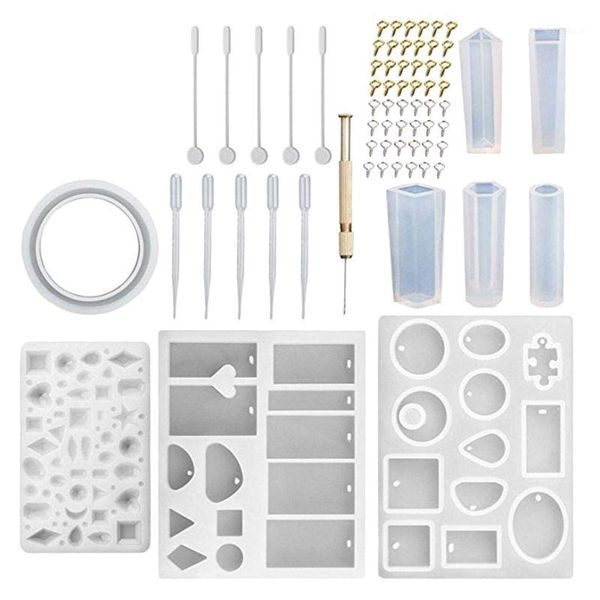 

62 Pcs Diy Bracelet Pendant Jewelry Casting Molds, Silicone Resin Jewelry Molds Set Diy Making Tool Crafting Pendant Earrings1