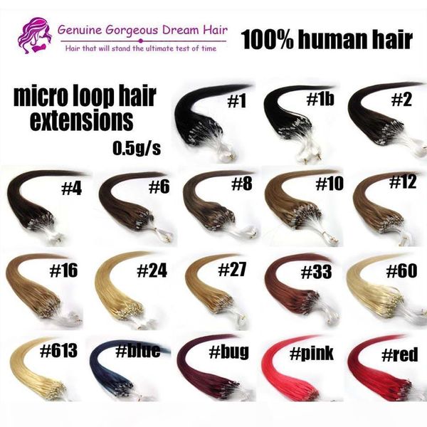 

100s micro ring loop hair extensions 0.5g per stand remy silky soft straight keratin hair extension 100% human hair, Black