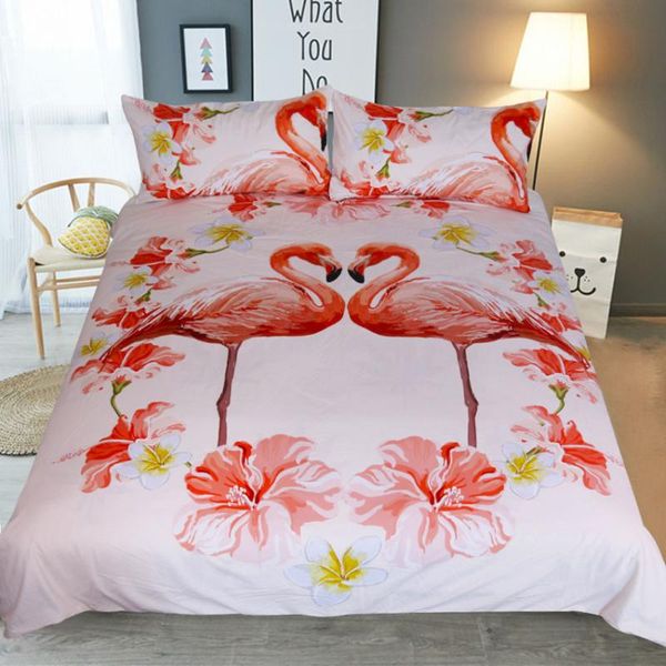 

bohemian flamingo bedding set king  duvet cover set luxury modern quilt bedclothes home decor 1x duvet cover 2x pillowcase