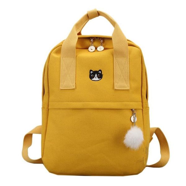 

fashion women backpack for school teenagers girls stylish school bag ladies canvas fabric backpack female bookbag mochila y200107