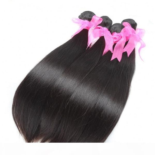 

5pcs lot 100% unprocessed mongolian hair weave bundles soft and smooth straight remi human hair extensions greatremy drop shipping, Black