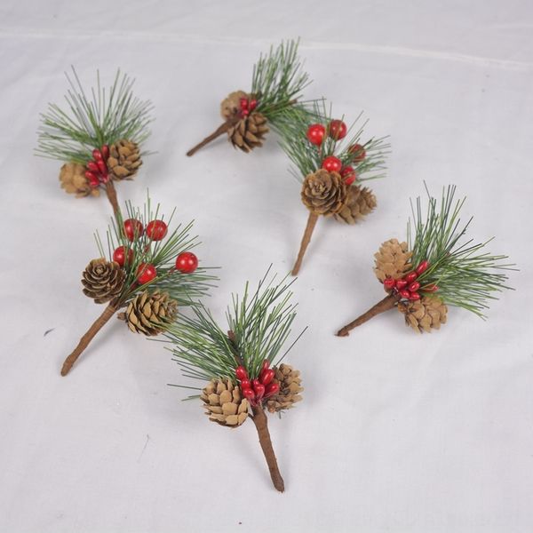 

1ivt2 pine selling 8cm needle decoration pine branch christmas tree berry accessories accessories simulation simulationu7voc