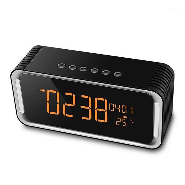 

other clocks & accessories multi function wireless bluetooth speaker light, double alarm clock, large temperature display screen, retro coll