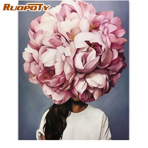 

ruopoty frame diy women painting by numbers figure picture canvas by numbers modern abstract handpainted oil painting bbyfhb