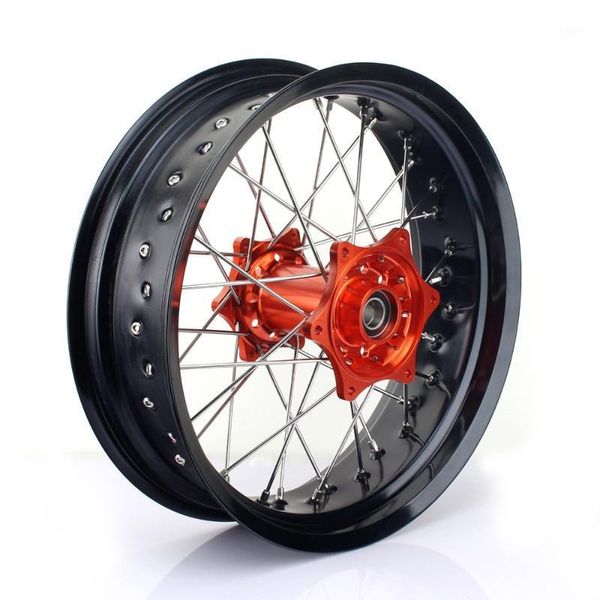 

motorcycle wheels & tires bikingboy 3.5*17" 36 spokes mx supermoto front wheel rim hub for exc 300 04-15 exc-f 350 12-15 450 03-15 sx45