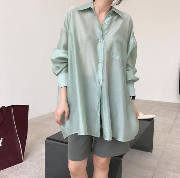 

women's suits & blazers woman soft oversize silk shirt, White;black