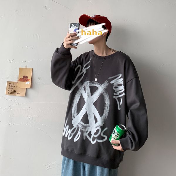 

2021 new autumn spring hoodies sweatpants for black man loose hip hop punk pullover streetwear fashion clothes oversize 5xl gj91