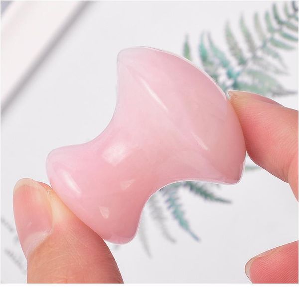 

natural rose quartz green aventurine mushroom-shape gua sha guasha scraping massage tool sets board for spa relaxing me jllwwv