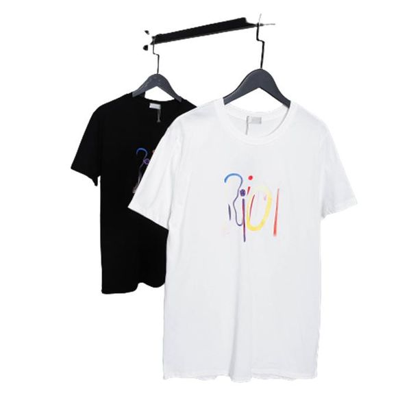 

2022 summer fashion mens womens designers t shirts for men luxurys letter embroidery tshirts clothing short sleeved tshirt tees@18, White;black