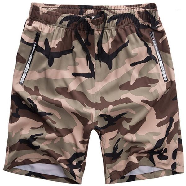 

men's wind straight loose work shorts / 2021 new elastic waist drawstring camouflage knee length shorts1, White;black