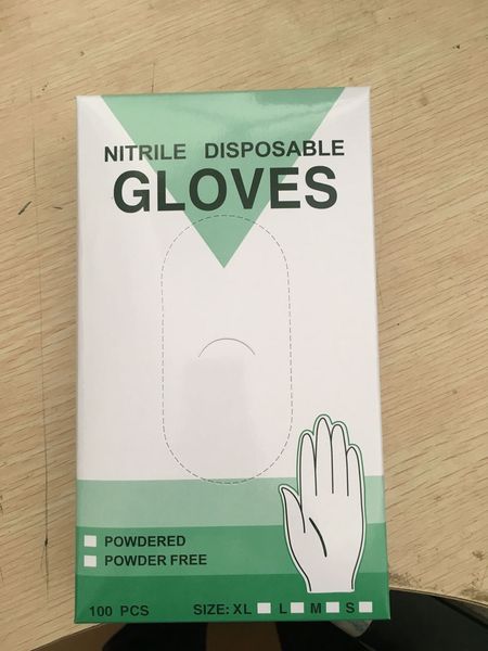 

protective blue color 100 pcs , nitrile nitrilel gloves fast dhl usps