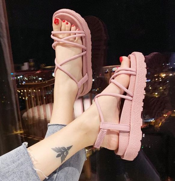

2020 women sandals shoes new beach ladies shoes women summer woman flip flops fashion breathable flat sandals, Black