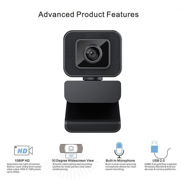 

v24 1080p high-definition computer camera usb webcam with microphone suitable for pc lapdeskvideo live learning1