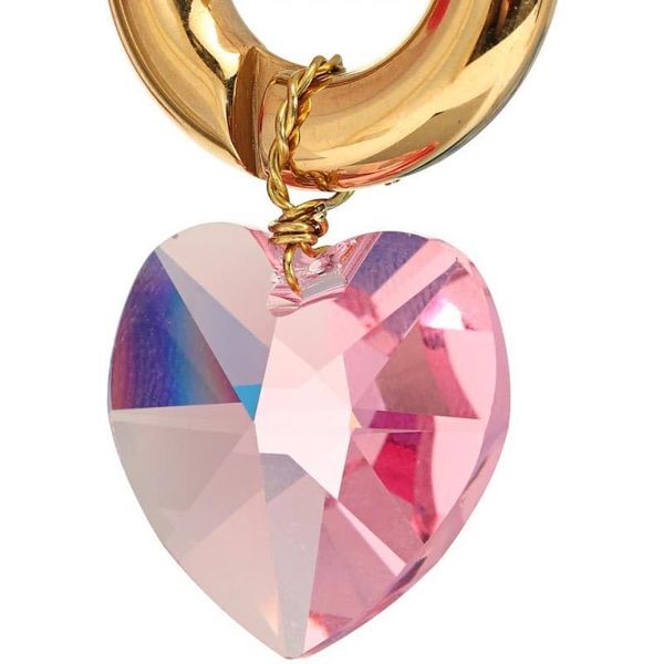 

retro asymmetric earrings womens fashion design sense niche peach heart stud earring graceful personality fashion design, Golden