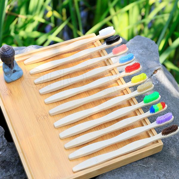 

natural bamboo toothbrush disposable l soft bristles natural eco bamboo fibre wooden handle toothbrush for adults