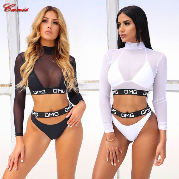 

women brazilian bikini set swimwear beach swimsuit bathing suit 2019 summer 3pcs bra +panties brief sets y200708, Red;black