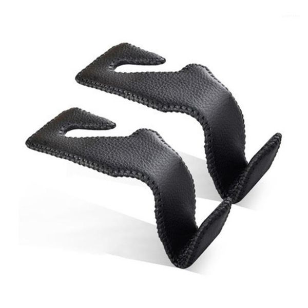 

2 pieces car seat back hook leather general car seat storage bag accessories for clothes umbrellas grocery bags handbags1
