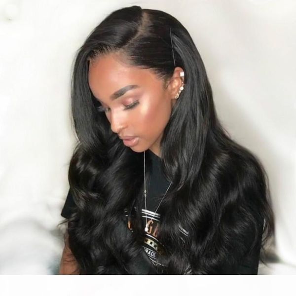 

lace wigs for white women bleached knots body wave virgin brazilian frontal lace frontal wigs preplucked with baby hairs, Black;brown